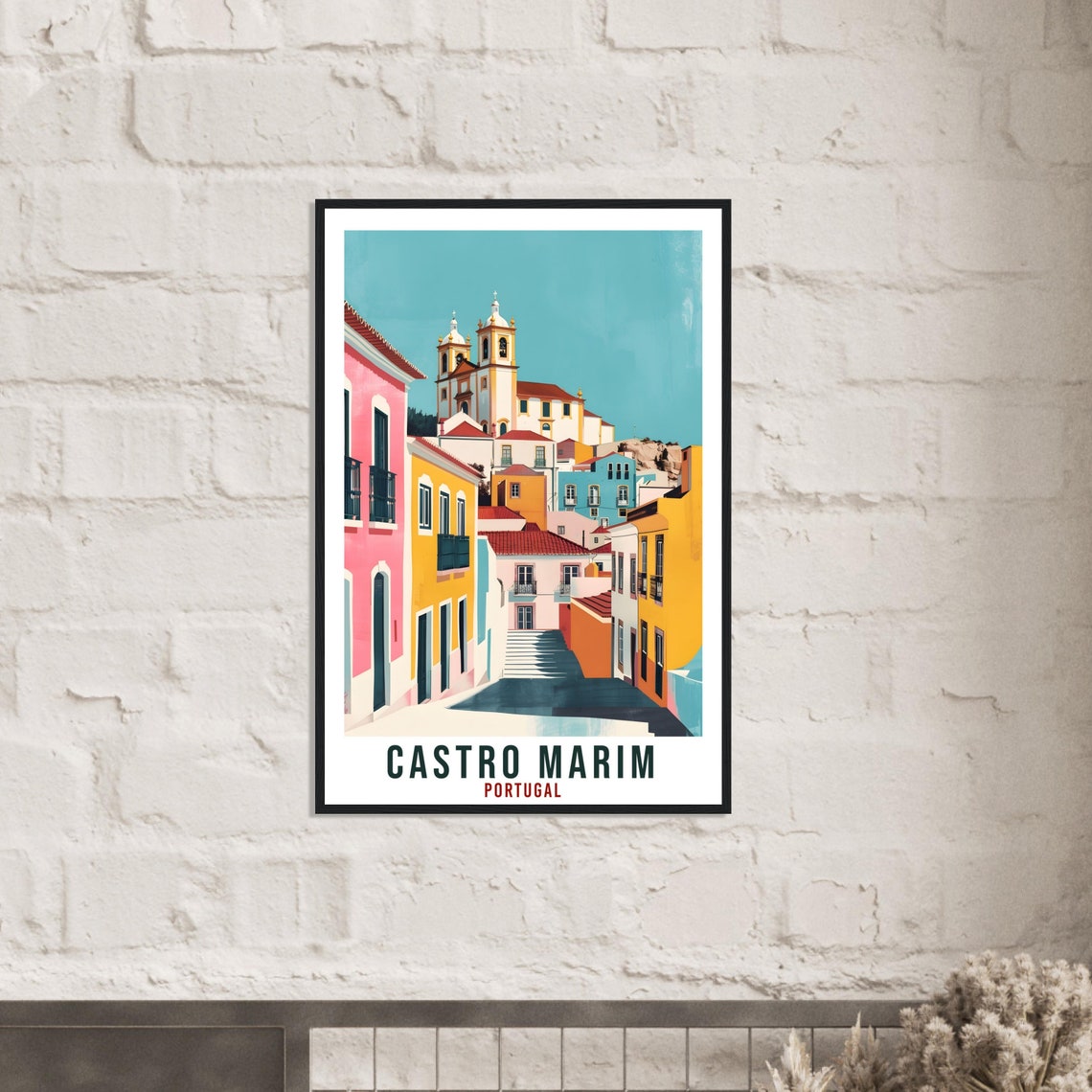 Castro Marim Travel Print Portugal Wall Art Wall Hanging Home Dcor Castro Marim Gift Portugal Landmark Artwork Gift Portugal Travel Poster - Image 2