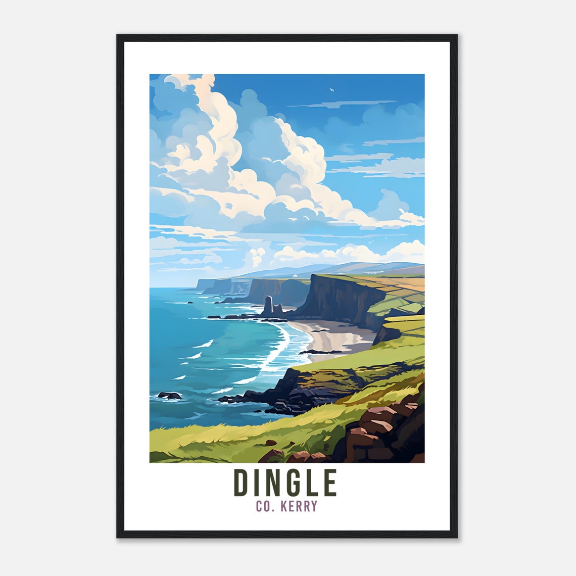 Dingle County Kerry Ireland Coastal Cliffs Scenic Travel Poster - Image 4