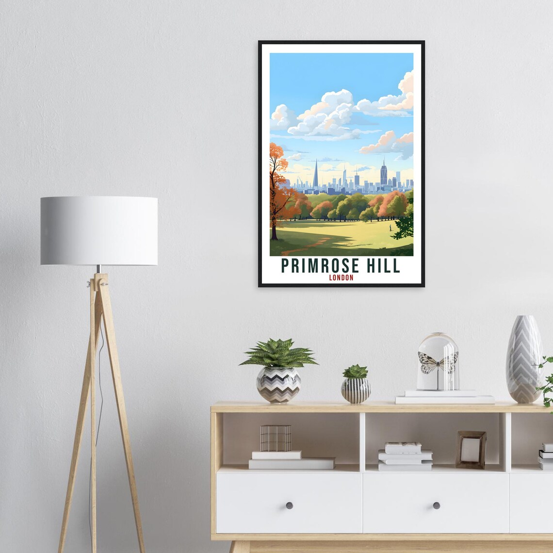 Primrose Hill London Travel Poster, Cityscape Artwork - Image 3