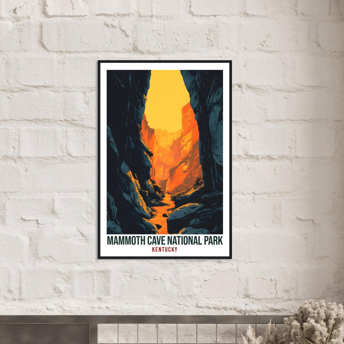 Mammoth Cave National Park Kentucky Golden Canyon Travel Poster - Image 2