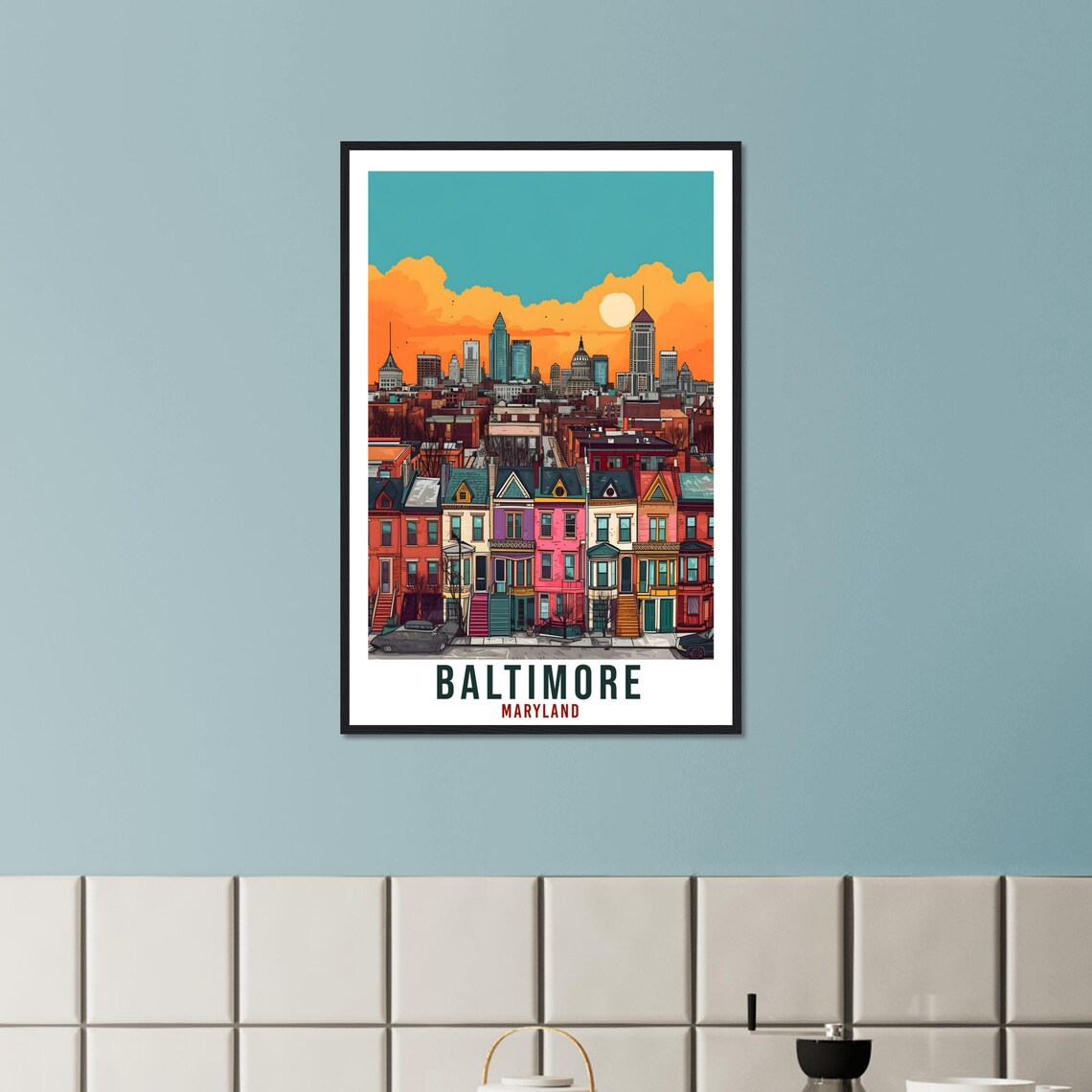 Baltimore Travel Poster, Maryland Home Decoration - Image 2