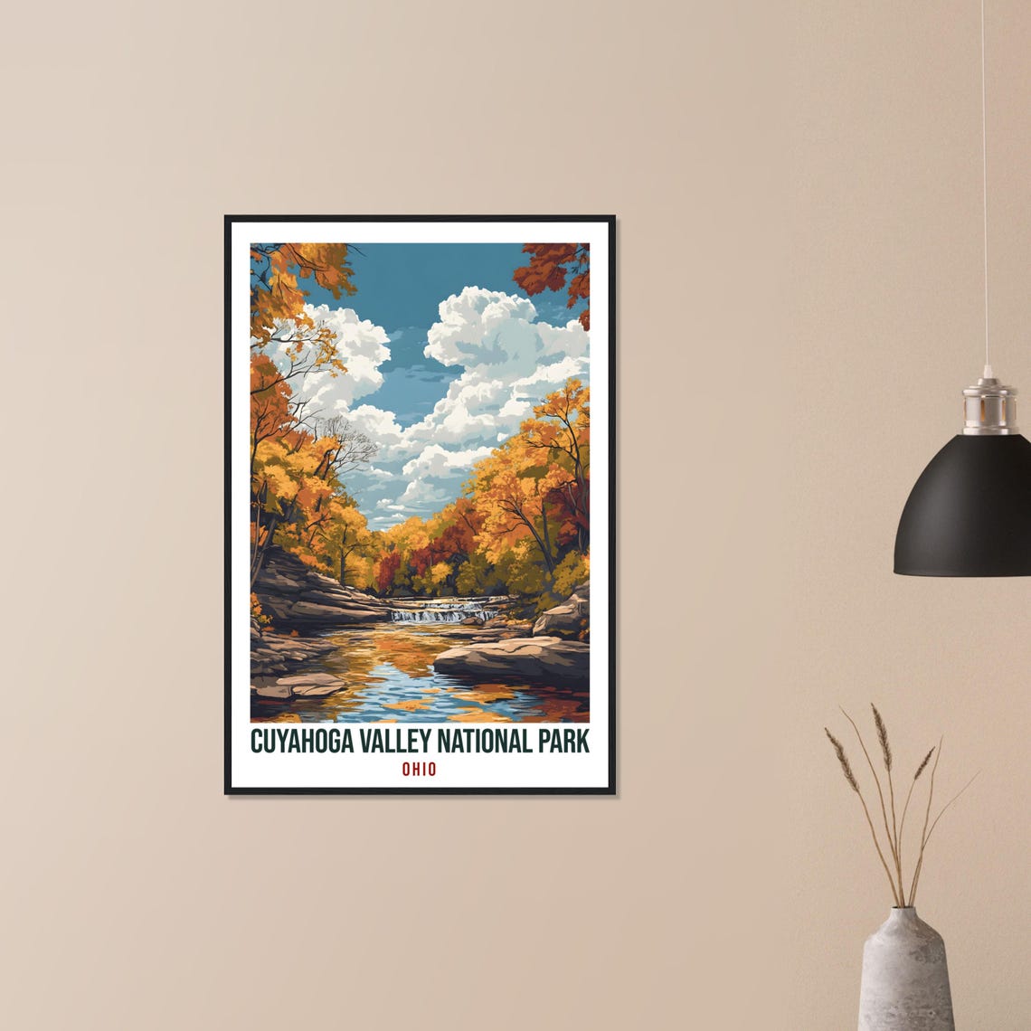 Cuyahoga Valley National Park Ohio Usa Travel Print Wall Art Wall Hanging Dcor Alajuela Gift Travel Art Usa Walking Artwork Travel Poster - Image 3