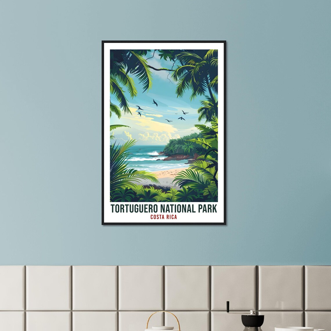 Tortuguero National Park Costa Rica Jungle Beach Travel Poster - Image 3