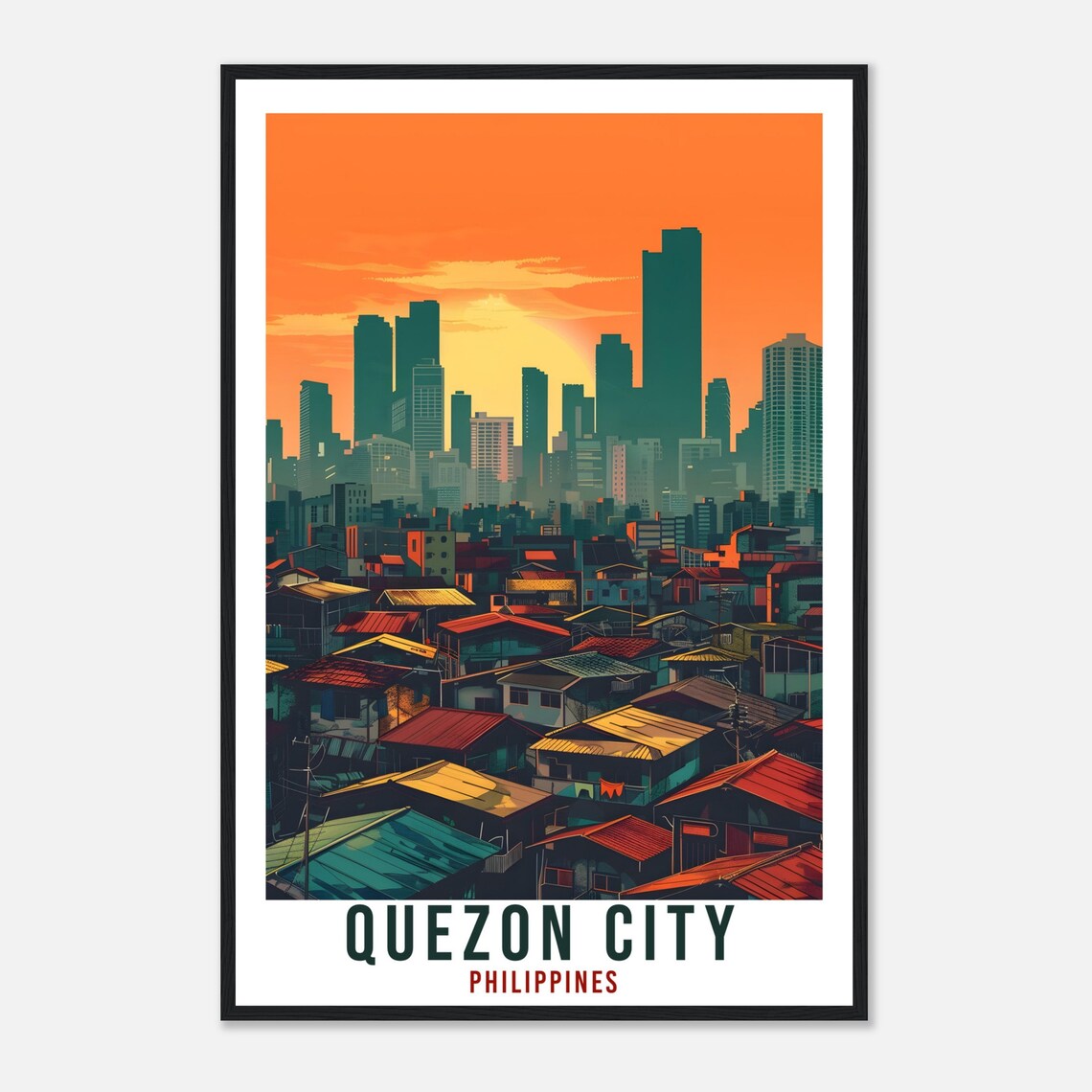 Quezon City Philippines Travel Poster, Asia Wall Art - Image 4