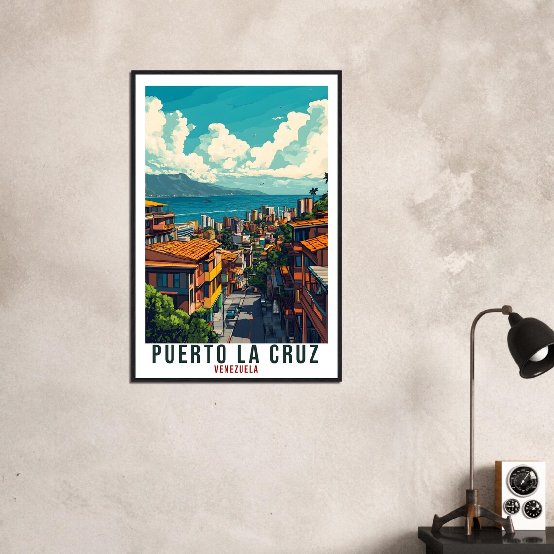 Puerto La Cruz Venezuela Coastal City Street Vintage Travel Poster - Image 3