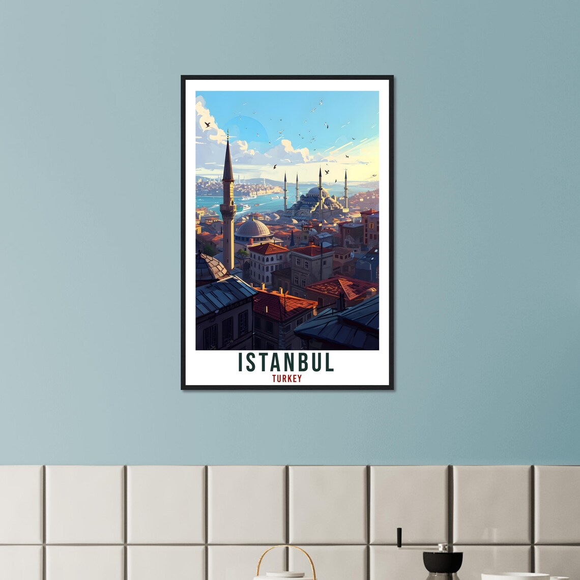 Istanbul Travel Poster, Turkey Decor Art Print - Image 3