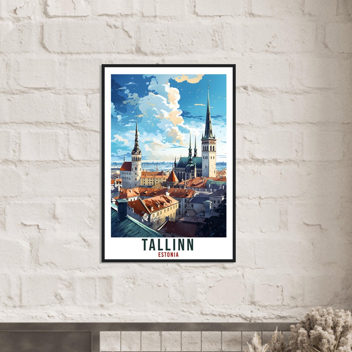 Tallinn Travel Poster Wall Art Tallinn Estonia Home Dcor Artwork Wall Hanging Tallinn Art Gift Tallinn Travel Print Estonian Art Lover Gift - Image 4