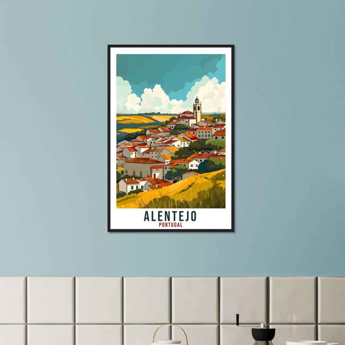 Alentejo Travel Print Portugal Wall Art Wall Hanging Home Dcor Alentejo Gift Portugal Landmark Artwork Gift Portugal Holiday Travel Poster - Image 2