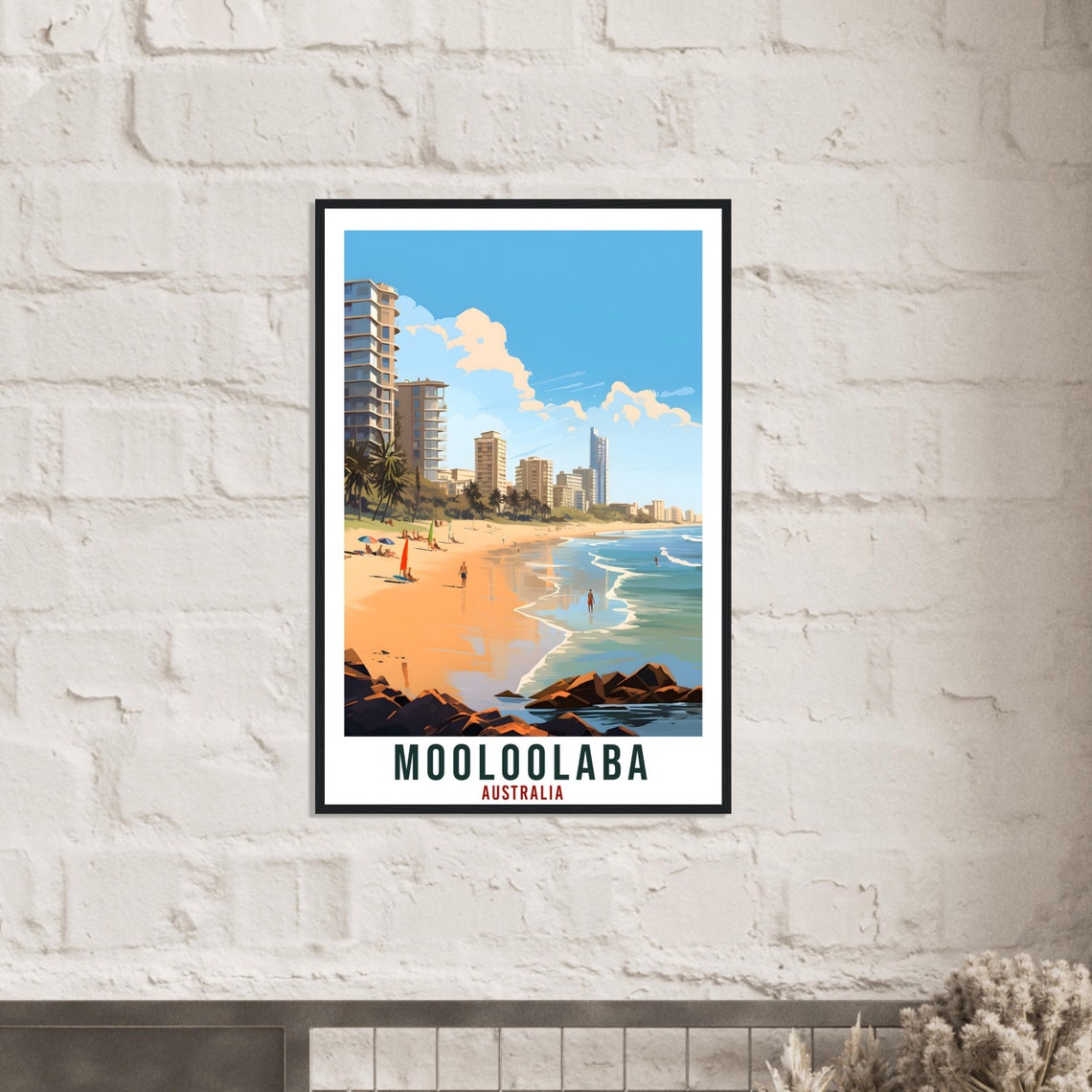 Mooloolaba Australia Beach Surfers Beachfront City Travel Poster - Image 3