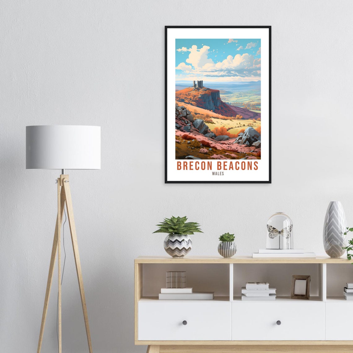 Brecon Beacons Wales Mountain Castle Autumn Landscape Poster - Image 3