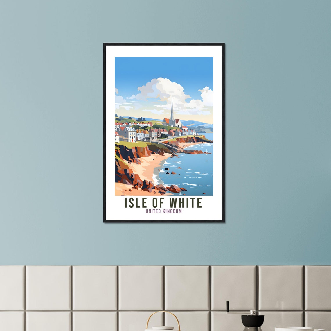 Isle Of White Travel Print Lake District Home Decor Isle Of White Uk Isles Nature Wall Art Isle Of White Artwork Gift Uk Coast Travel Poster - Image 4