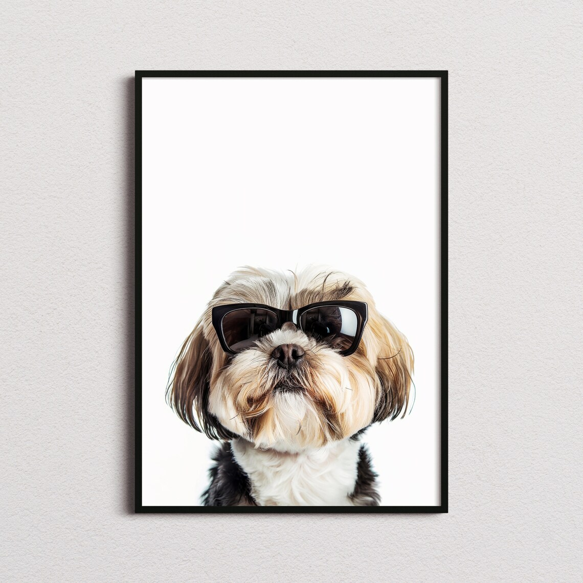 Shih Tzu In Sunglasses Funny Dog Art Print