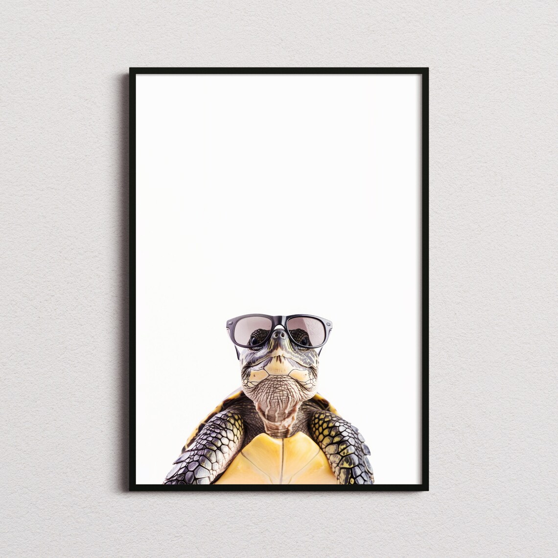 Turtle in Sunglasses Funny Animal Art Print