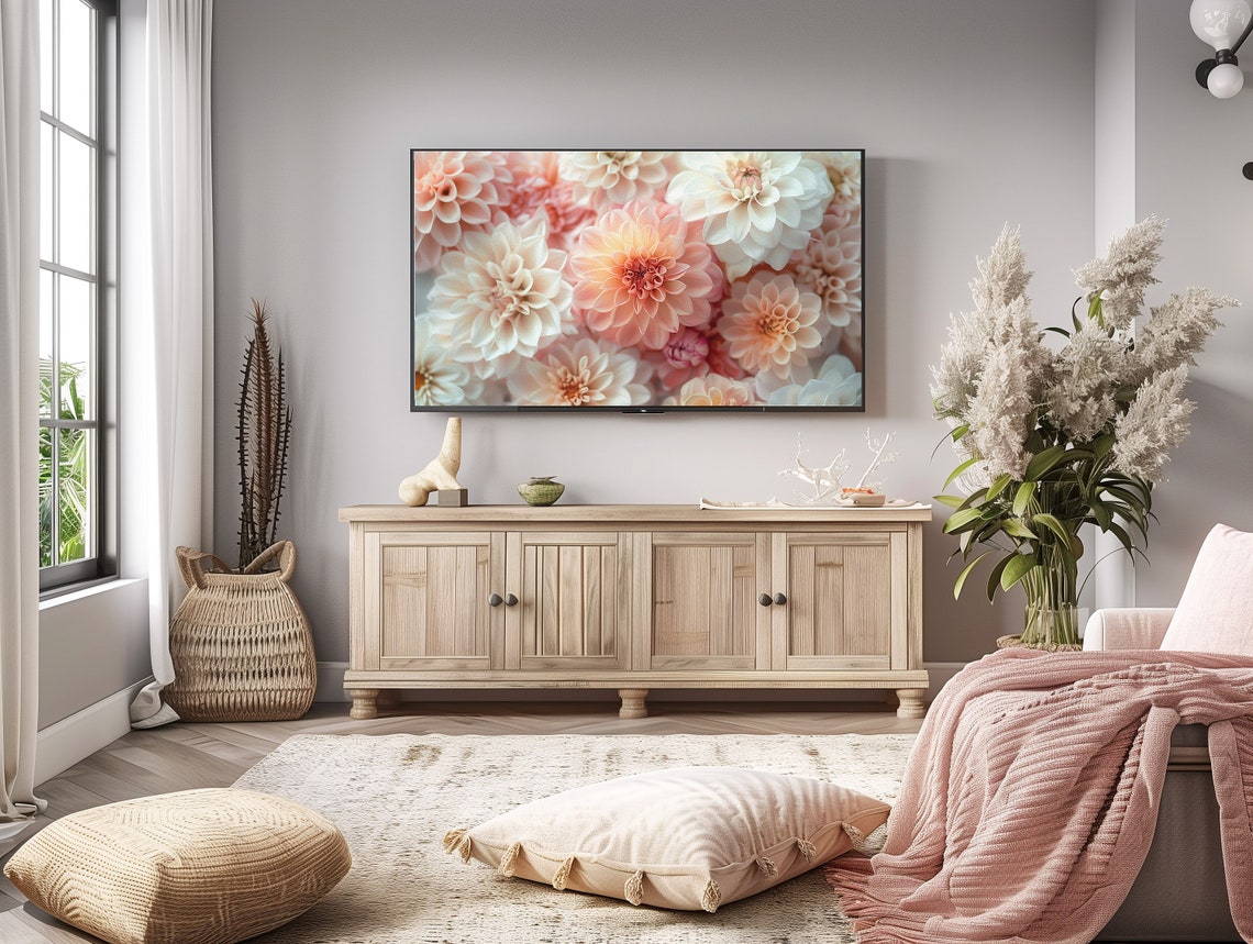 Frame Tv Art Mothers Day Frame Tv Dahlias Dahlia Art Spring Tv Art Mothers Day Tv Art Tv Flowers Tv Spring - Image 2