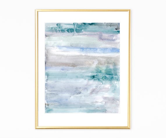Abstract Watercolor Print Blue And Grey Print Instant Wall Art Art Print Neutral Art Blue Art Print