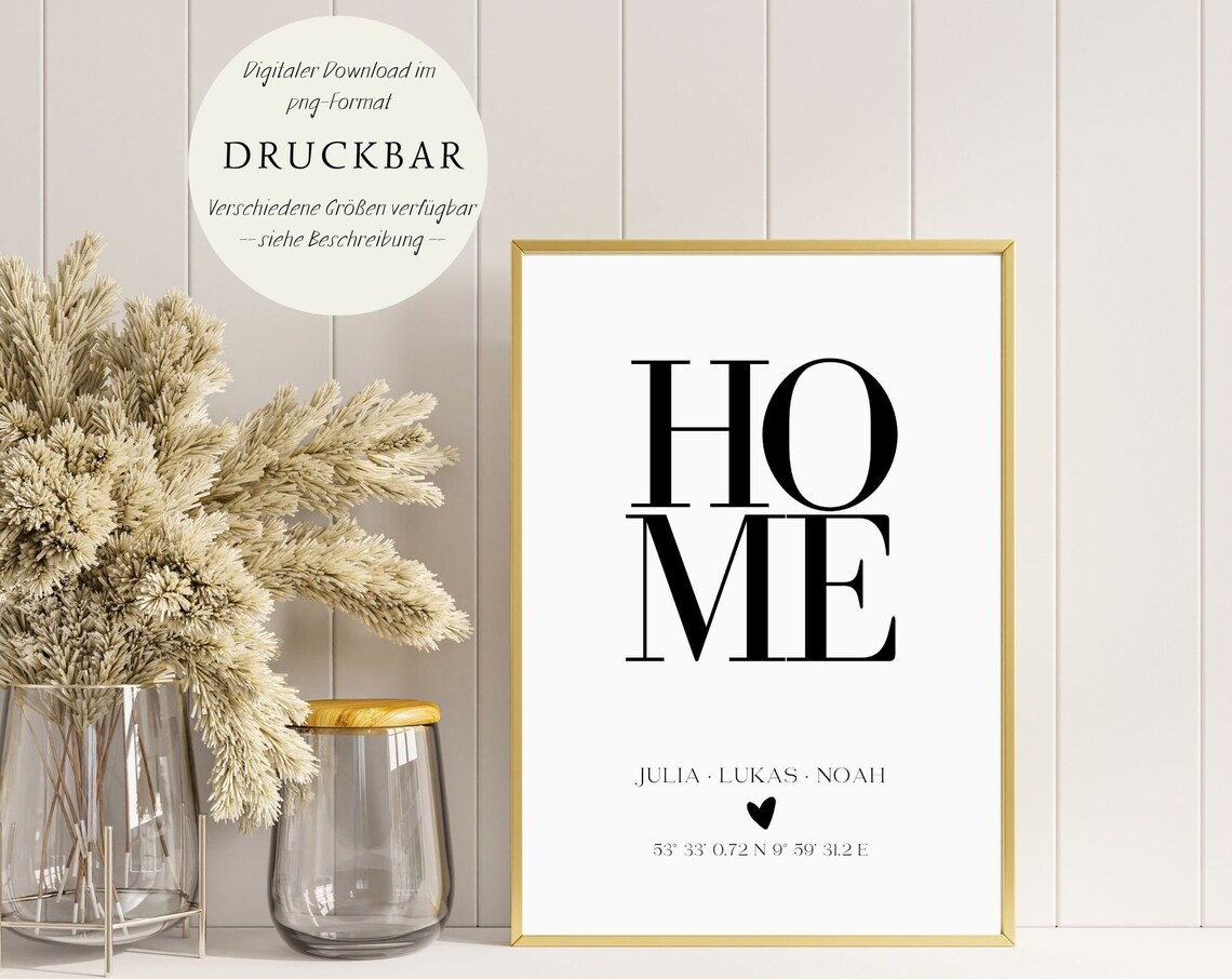 Personalized Family Home Poster With Names - Image 3