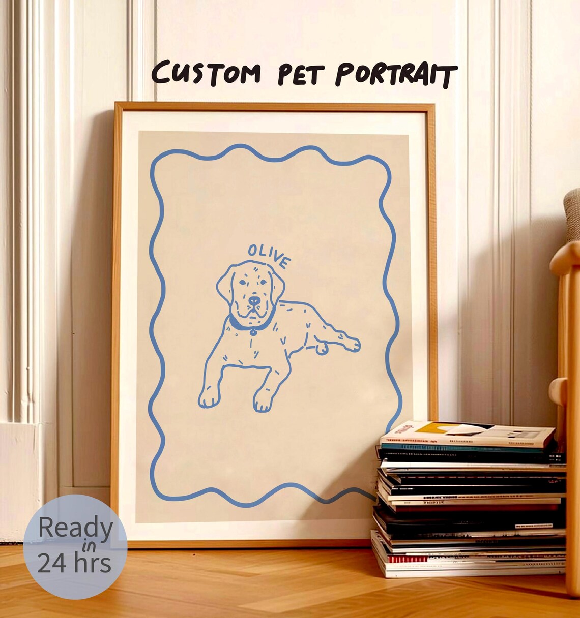 Custom Dog Portrait, Funny Pet Illustration Print - Image 3