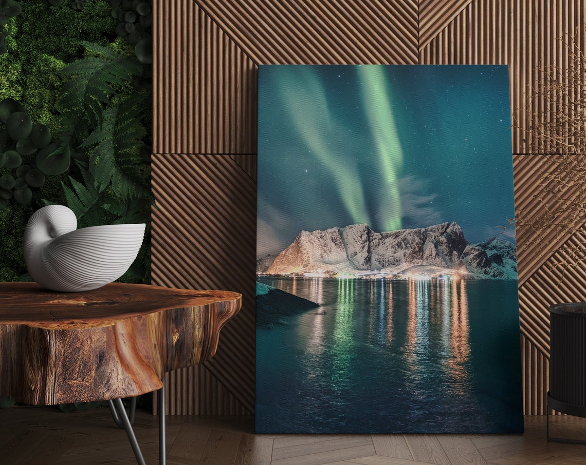 Northern Lights Print Northern Lights Print Northern Lights Art Aurora Borealis Print Northern Lights Painting Aurora Prints - Image 3