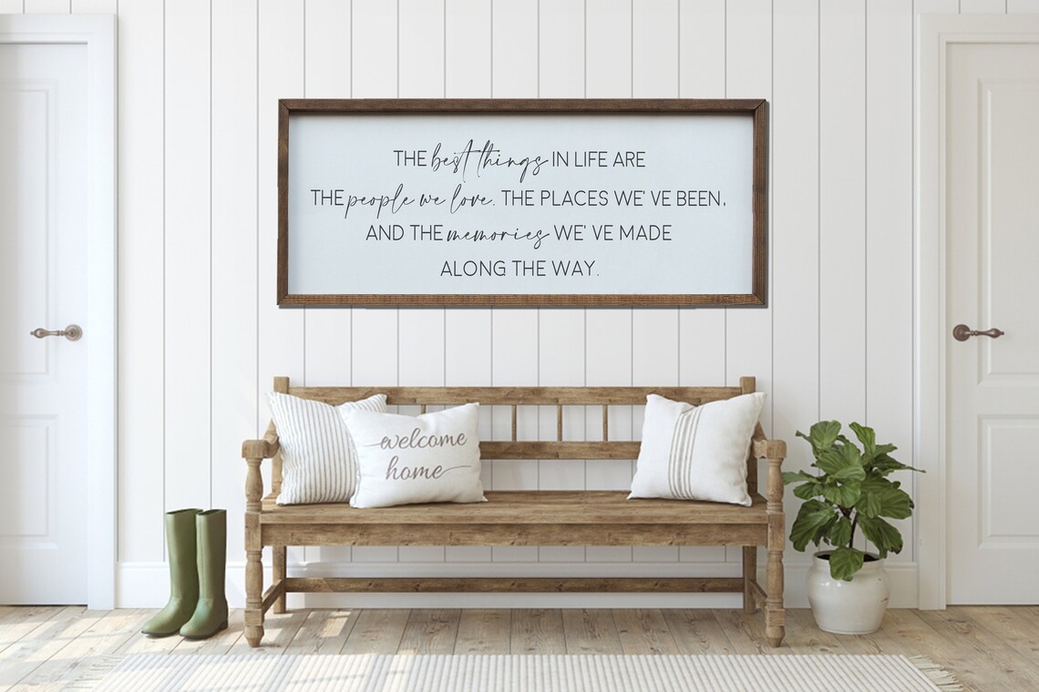 The Best Things In Life Motivational Wood Sign - Image 2