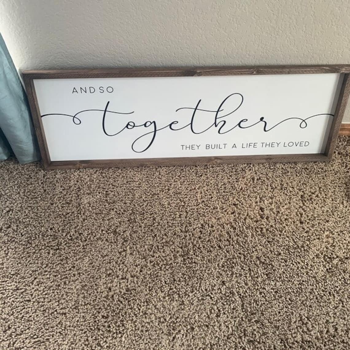 And So Together They Built A Life Sign, Boho Farmhouse - Image 2