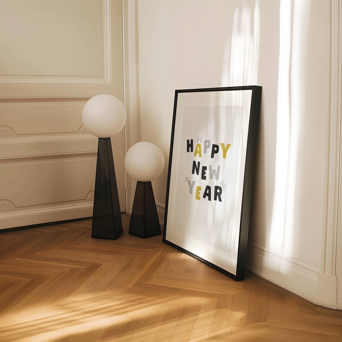 New Year’s Eve Art Print, Minimal NYE Decor - Image 2
