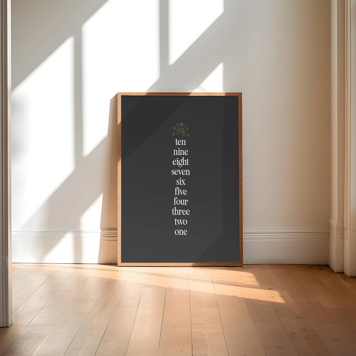 New Years Eve Art Print, Minimal NYE Decoration - Image 3