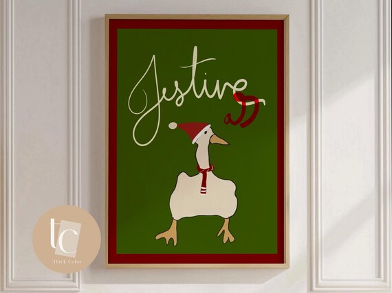 Festive As Duck Wall Art Funny Print Xmas Sweary Rude Canvas Prints Hallway Posters Bathroom Physical