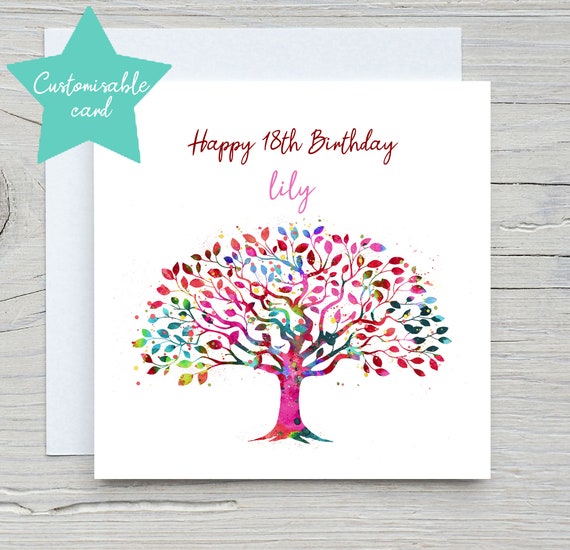 Womens Birthday Card Teenager Card Personalised Birthday Card For Teenager Custom Birthday Card Female Birthday Card Mothers Day Card