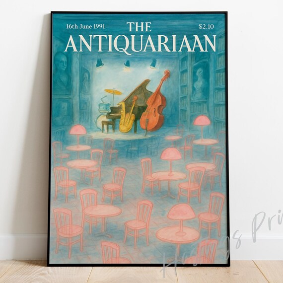 The Antiquariaan Vintage Jazz Club Stage Instrument Trio Poster