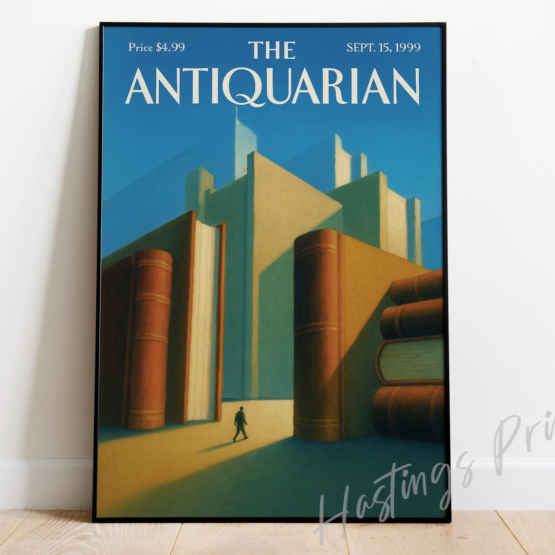 New Yorker Style Vintage Magazine Cover The Antiquarian Collectible Print World Of Books