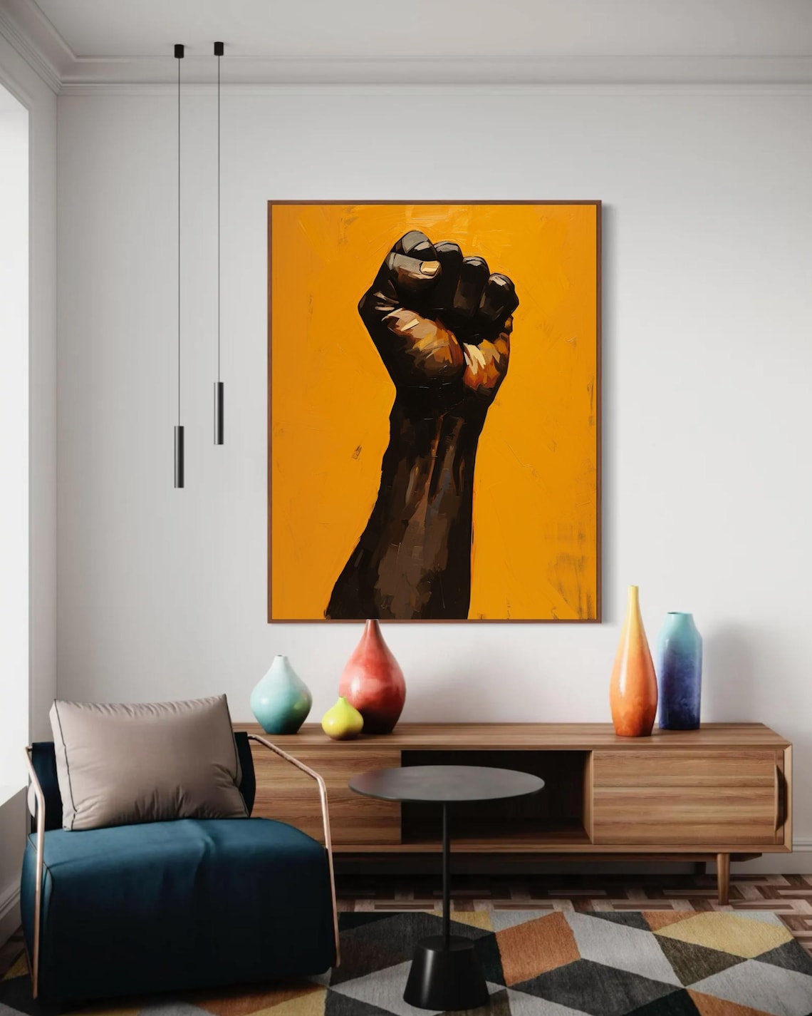 Raised Hand Afrocentric Black Power Fist Poster - Image 6