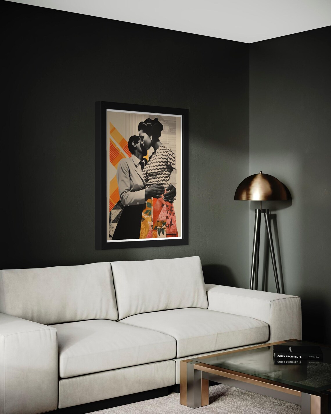 Romantic Vintage Collage Black Girl Art Print - Image 3
