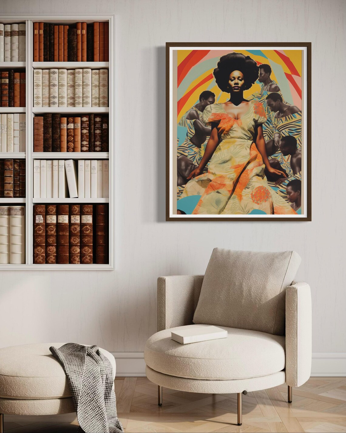 Afrocentric Art Print Vibrant Black Woman Collage Cultural Abstract Wall Art African Artwork - Image 6