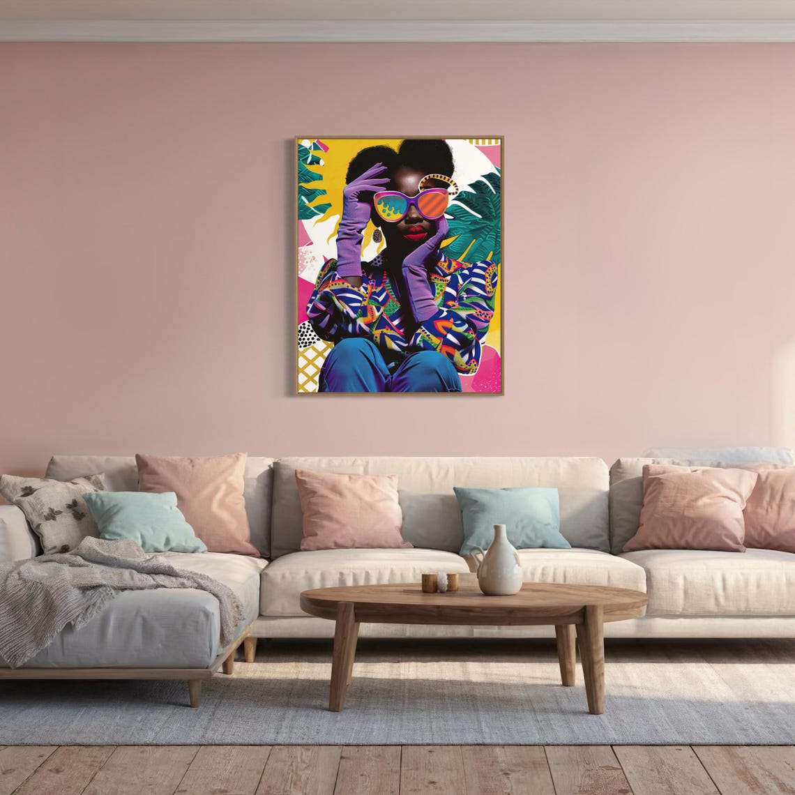 Colorful Pop Art Woman With Oversized Rainbow Sunglasses Poster - Image 3