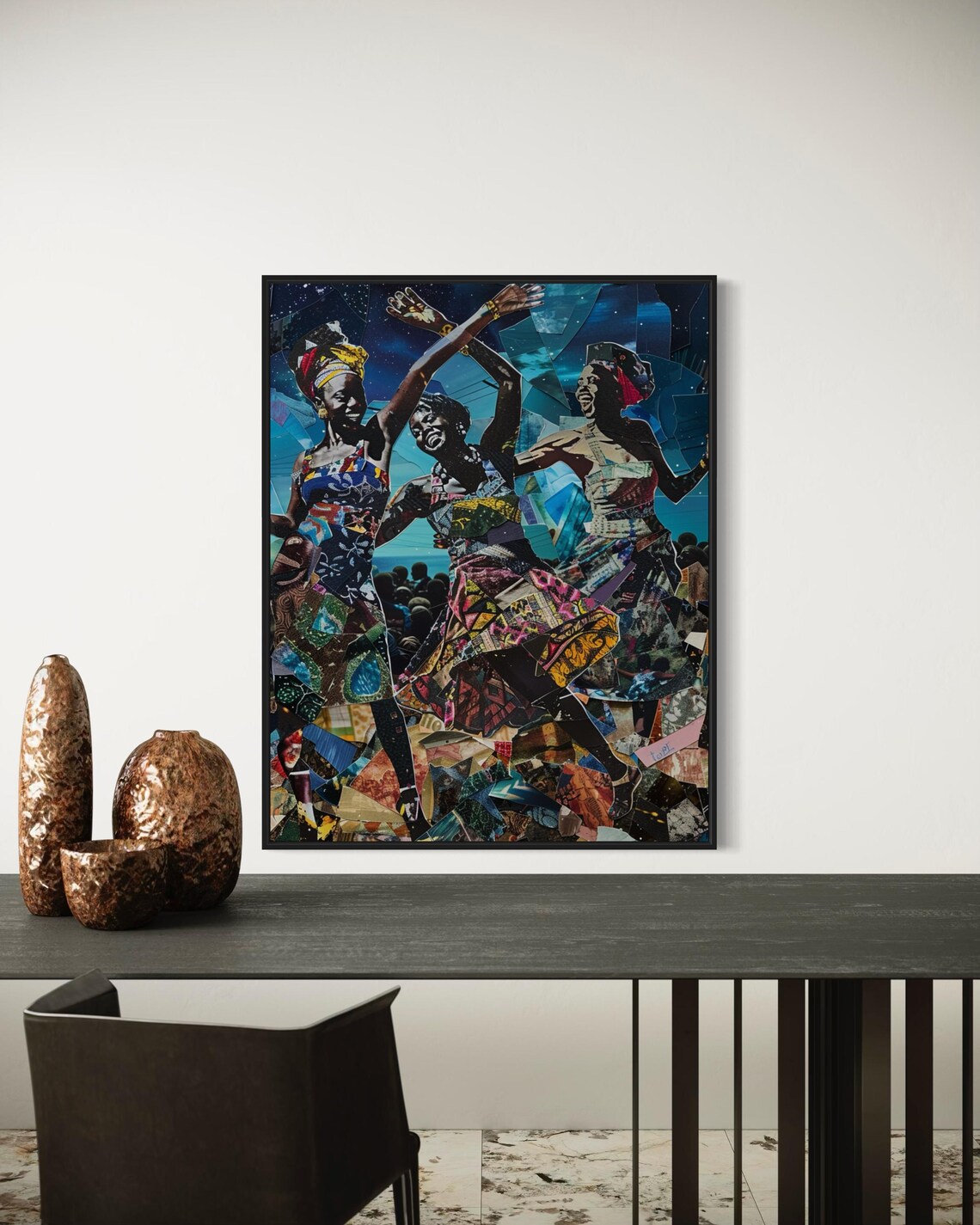 African Dance Art Collage, Cultural Wall Art Print - Image 7