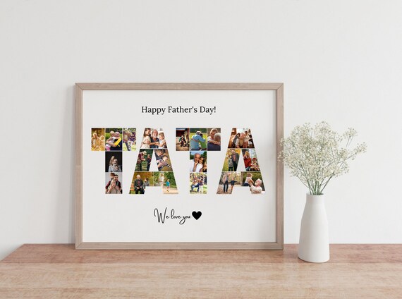 Personalized Tata Photo Collage Gift for Daddy