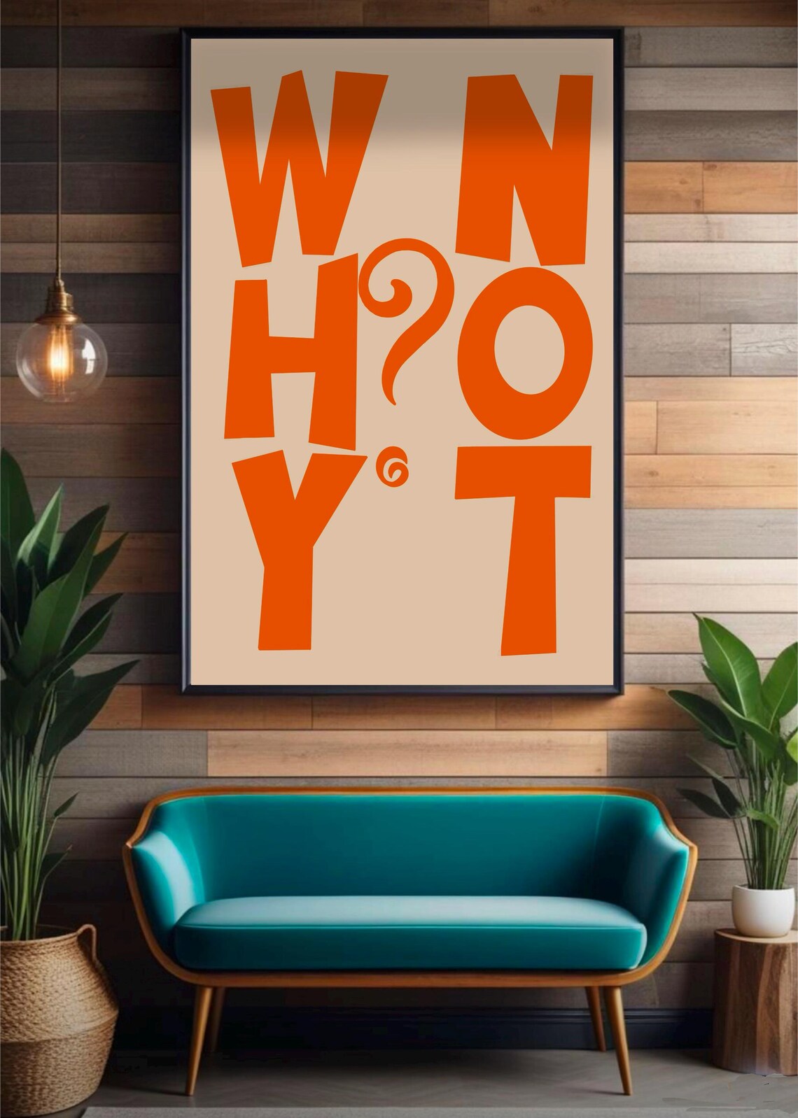 Inspirational Why Not Quote Poster Modern Typography Art