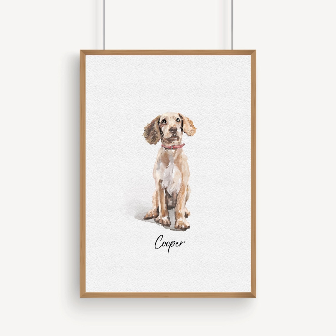Custom Watercolor Dog Portrait, Pet Loss Keepsake