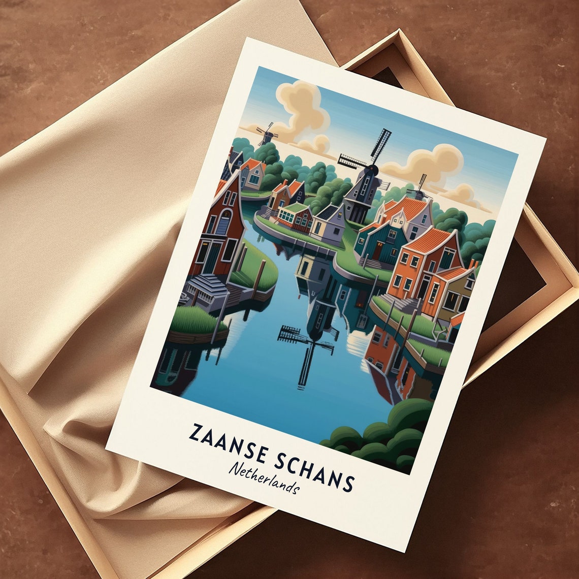 Zaanse Schans Netherlands Dutch Village Windmills And Canal Poster - Image 3