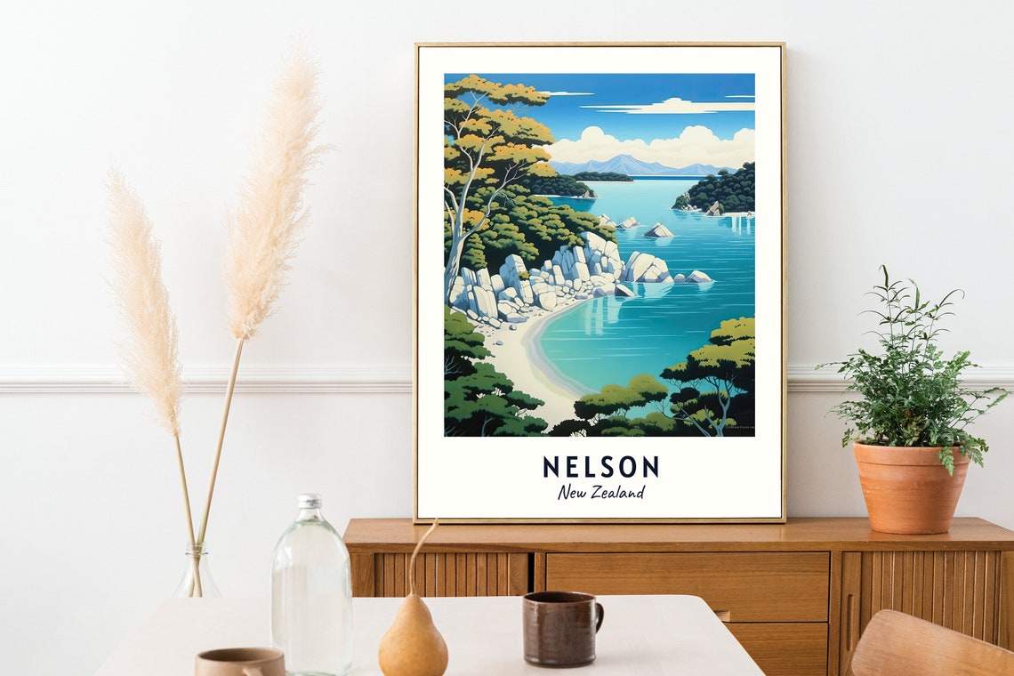 Abel Tasman National Park Travel Print Wall Art Nelson New Zealand City Print Abel Tasman National Park Travel Gift - Image 2