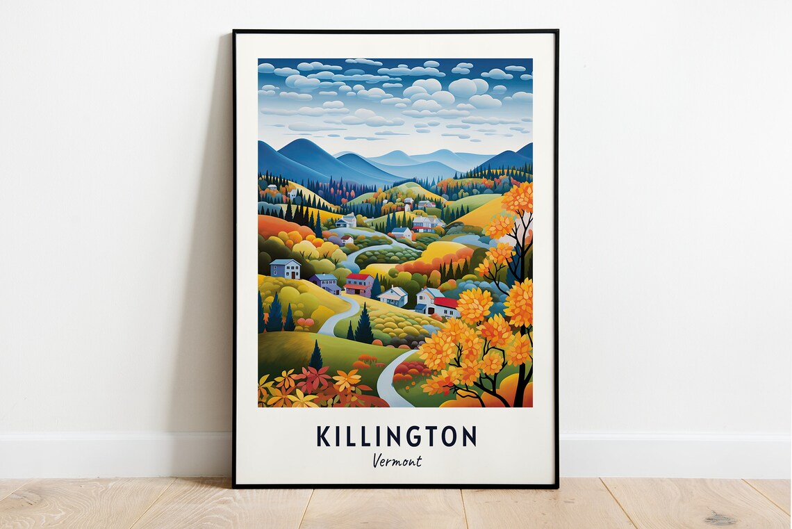 Killington Vermont Travel Poster, City Print