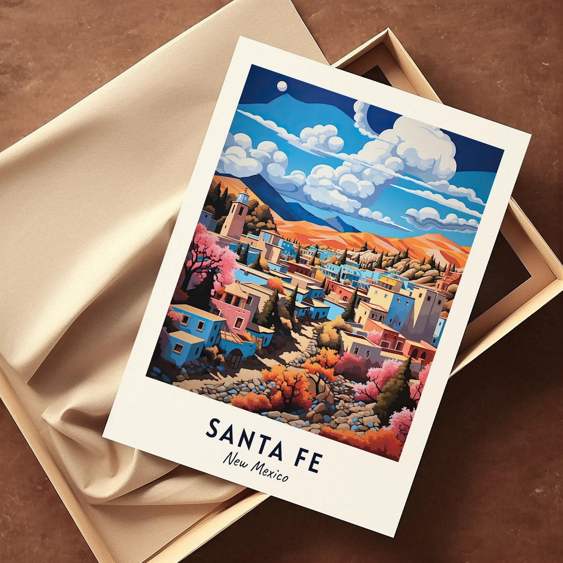 Santa Fe Travel Print Wall Art Santa Fe New Mexico City Print Santa Fe Travel Gift Santa Fe City Poster Travel Gift - Image 3