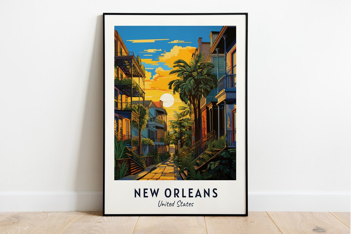 New Orleans United States Travel Print Wall Art New Orleans United States City Print New Orleans United States Travel Gift Wall Art