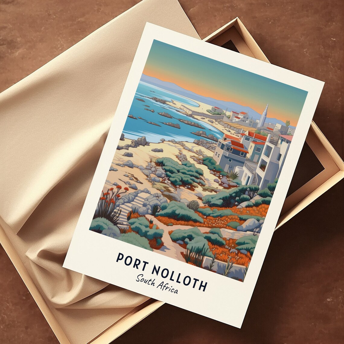 Port Nolloth South Africa Coastal Town Golden Sunset Travel Poster - Image 3