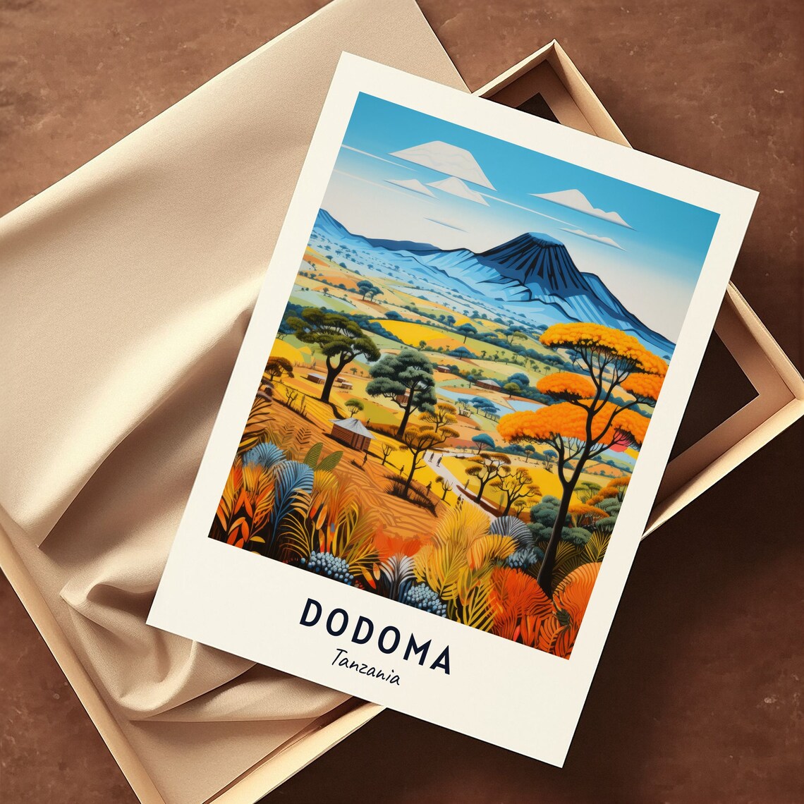 Dodoma Travel Print Wall Art Dodoma Tanzania City Print Dodoma Travel Gift Dodoma City Poster Travel Gift Wall Art - Image 3