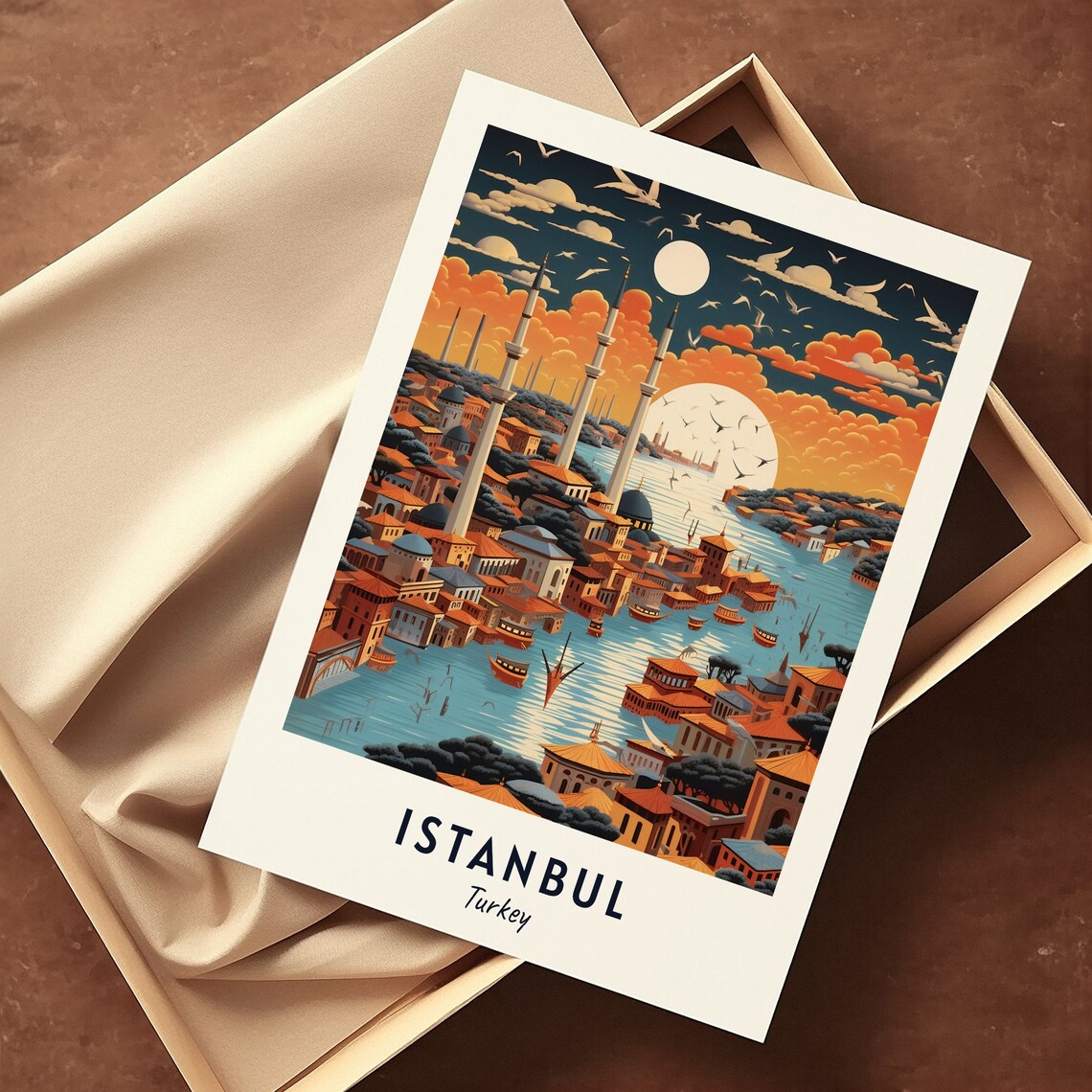 Istanbul Travel Poster, Turkey City Print - Image 3