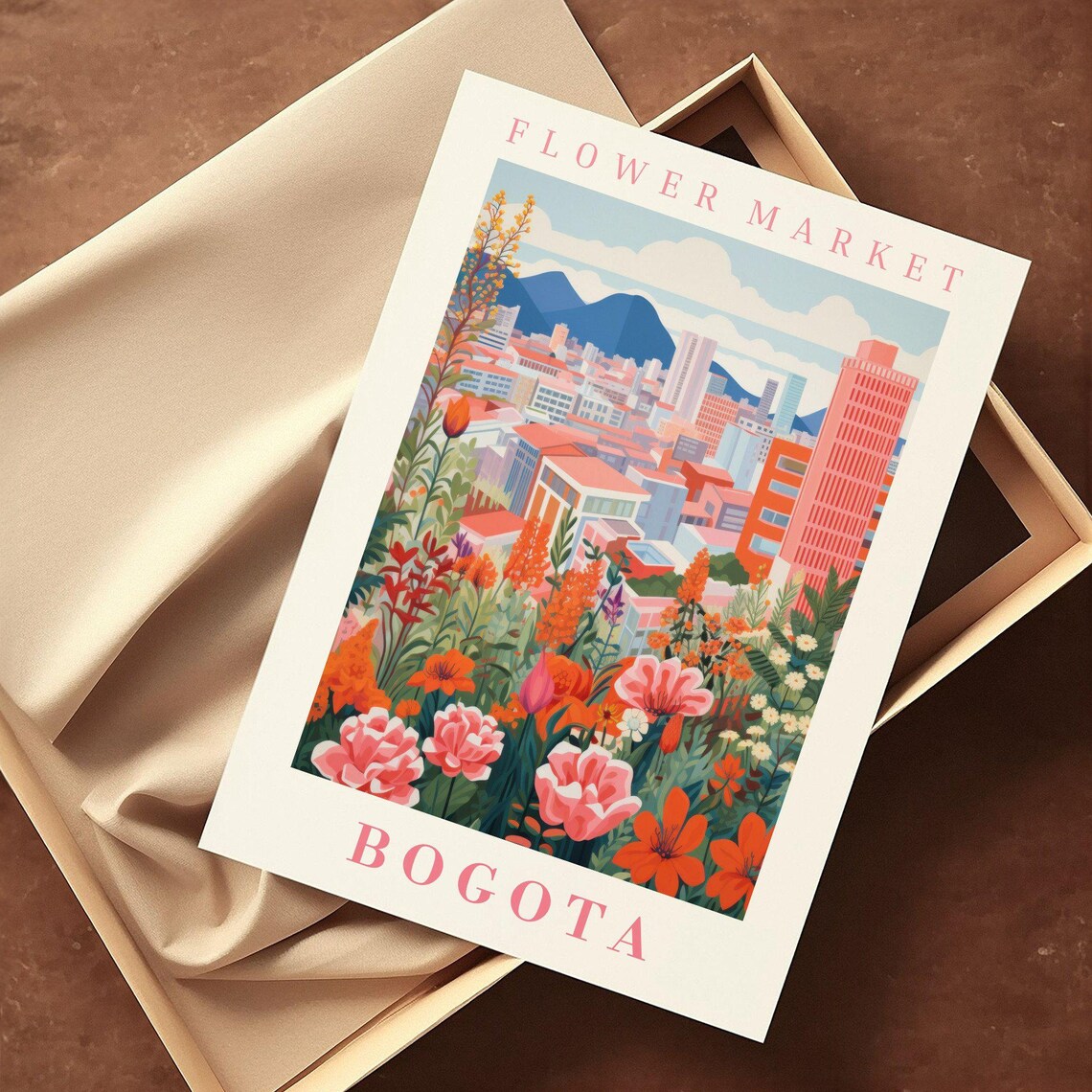 Bogota Flower Market Poster, Botanical Travel Art - Image 2