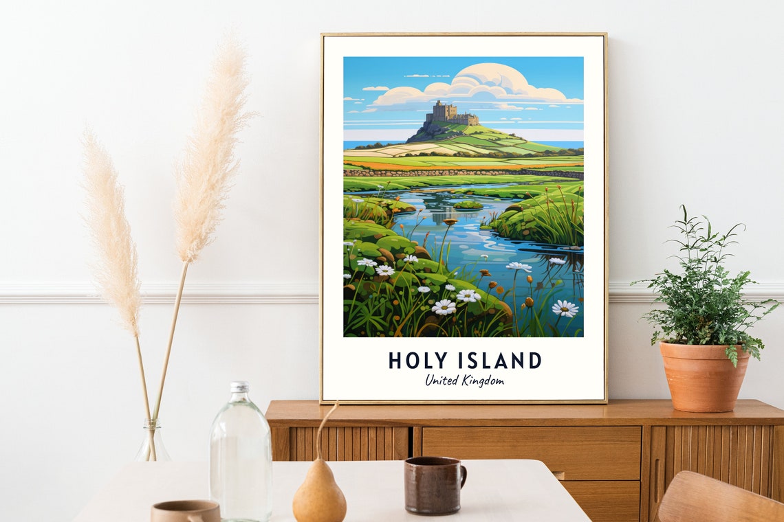 Holy Island United Kingdom Travel Print Wall Art Holy Island United Kingdom City Print Holy Island United Kingdom Travel Gift - Image 2
