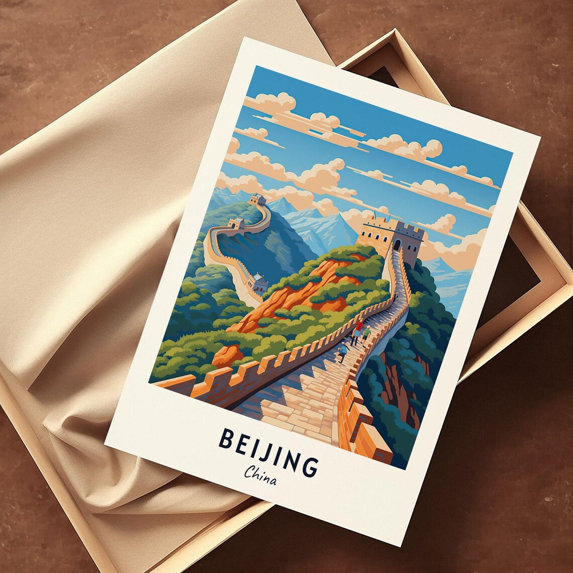 Great Wall Of China Travel Poster, Beijing City Print - Image 3