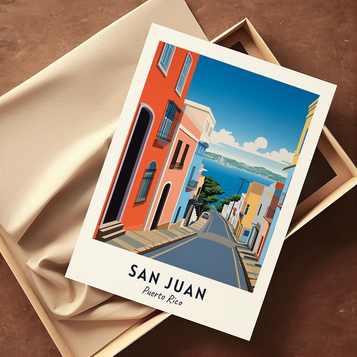 Old San Juan Travel Poster, Puerto Rico City Print - Image 3